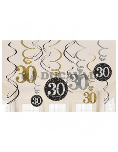 Colgante espiral celebración 30  Disfraces Ducaval