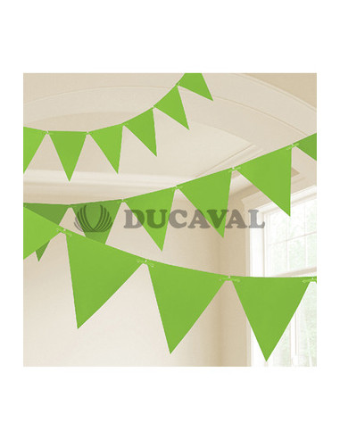 Banderín triángulos kiwi 10mts| Ducaval | Envíos 24/48h