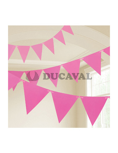 Banderín triángulos fucsia 10mts| Ducaval | Envíos 24/48h