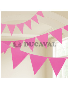 Banderín triángulos fucsia 10mts| Ducaval | Envíos 24/48h