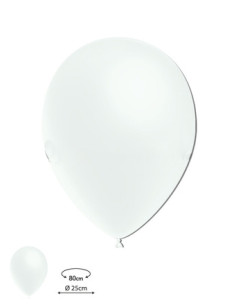 Globos látex blanco 100ud 25cm | Ducaval | Envíos 24/48h