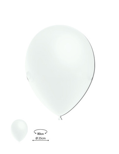 Globos látex blanco 100ud 25cm | Ducaval | Envíos 24/48h