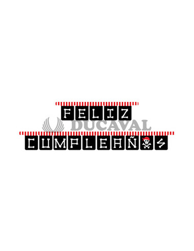 Guirnalda  Feliz Cumpleaños piratas 2.10mts | Ducaval |