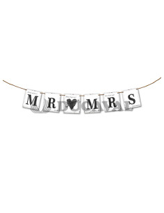 Guirnalda mr&mrs 77cm.