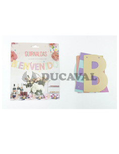 Guirnalda bienvenido colores