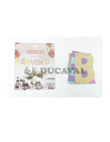 Guirnalda bienvenido colores