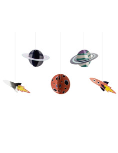 Colgantes planetas 5pzs