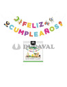 Guirnalda feliz cumpleaños jungle iridiscente 5mts | Ducaval | Envíos
