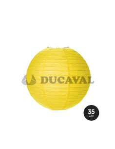 Lámpara papel esfera amarillo 35cm