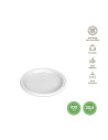 plato llano reutilizable blanco 20.5cm 100ud | Ducaval | Envías 24/48