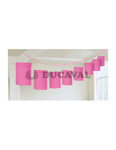 Guirnalda farolillos rosa 3.65mts. | Ducaval | Envíos 24/48 horas
