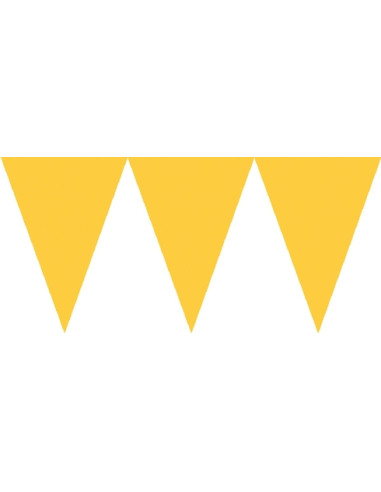 Banderín triángulos amarillo 4.5 metros | Ducaval | Envíos 24/48 hora