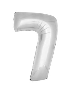 Globo número 7 poliamida color plata 115cm.|Ducaval | Envios 24/48 ho