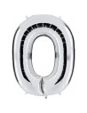 Globo foil número 0 plata | Ducaval | Envíos 24/48 horas