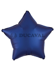 Globo foil estrella satín azul naval 45cm