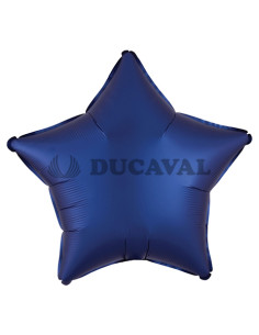 Globo foil estrella satín azul naval 45cm