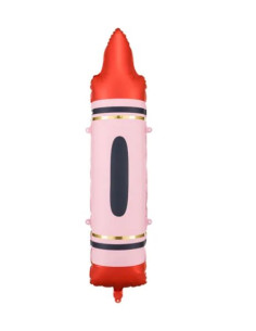 Globo foil crayon rojo 23x104cm| Ducaval | Envías 24/48 horas 