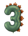 Globo foil número 3 dino | Ducaval | Envías 24/48 horas 