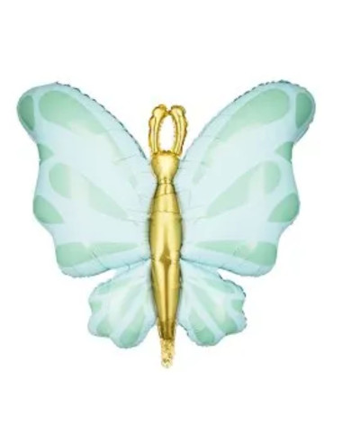 Globo foil mariposa verde menta 69x69cm | Ducaval | Envías 24/48 hora