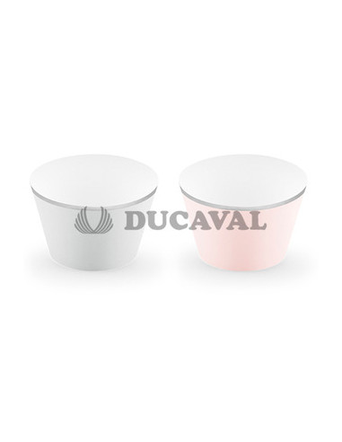 Cupcake rosa y gris 4.8X7.6X4.6cm  Disfraces Ducaval