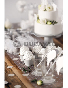 Cupcake rosa y gris 4.8X7.6X4.6cm  Disfraces Ducaval