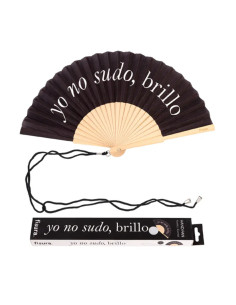 Abanico "yo no sudo, brillo"  | Ducaval | Envías 24/48 horas 