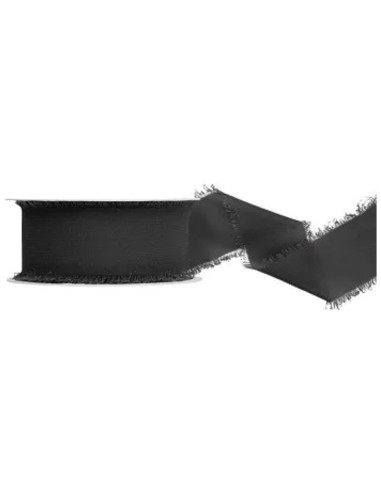 Cinta chiffon negro  40mm 10mts | Ducaval | Envías 24/48 horas 