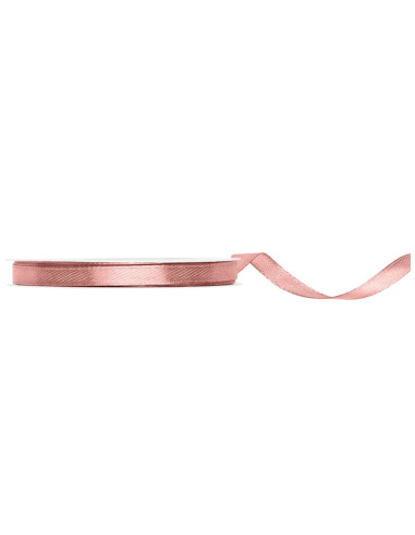 Cinta rosa empolvado satín 6mm x 25tmts