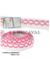 Puntilla adhesiva rosa y blanca  Disfraces Ducaval