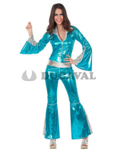 Disfraz de Chica disco mono azul  Disfraces Ducaval