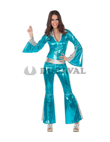 Disfraz de Chica disco mono azul  Disfraces Ducaval