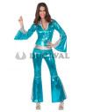 Disfraz de Chica disco mono azul  Disfraces Ducaval