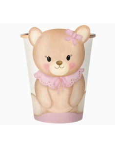 Vaso cartón baby nude rosa 270cc 6ud | Ducaval | Envías 24/48 horas 