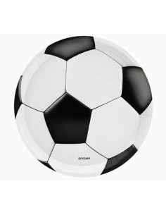 Platos cartón fútbol 23cm 6ud | Ducaval | Envías 24/48 horas 