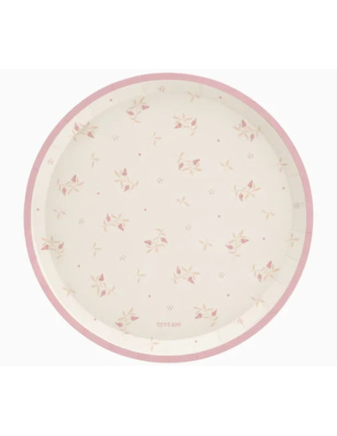 Platos cartón baby nude rosa 20cmc 6ud | Ducaval | Envías 24/48 horas