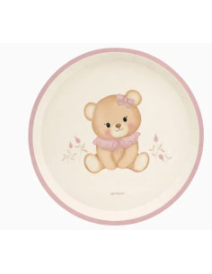Plato de cartón baby nude rosa 17cm 6ud | Ducaval | Envías 24/48 hora