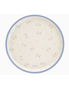Platos cartón baby nude azul 23cmc 6ud | Ducaval | Envías 24/48 horas