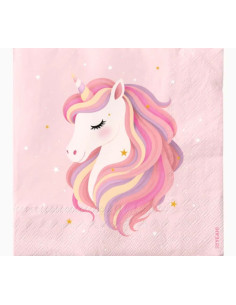 Servilleas 2c unicornio 33x33 20ud | Ducaval | Envías 24/48 horas 