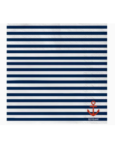 Servilleas 2c rayas navy  33x33 20ud | Ducaval | Envías 24/48 horas 