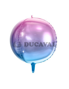 Globo foil redondo azul y violeta 35cm I Ducaval I Envíos 24/48h