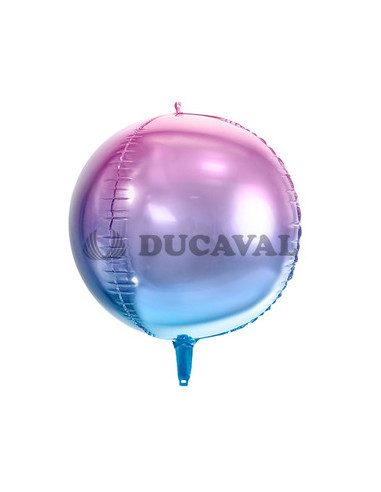 Globo foil redondo azul y violeta 35cm I Ducaval I Envíos 24/48h
