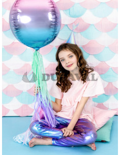 Globo foil redondo azul y violeta 35cm I Ducaval I Envíos 24/48h