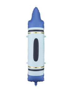 Globo foil crayon azul 23x104cm| Ducaval | Envías 24/48 horas 