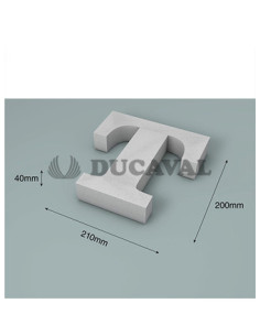 Letra T corcho 200X40mm  Disfraces Ducaval