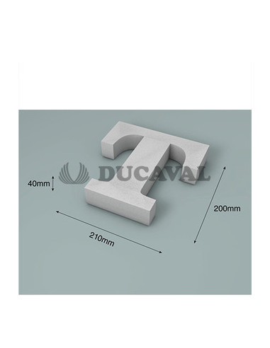 Letra T corcho 200X40mm  Disfraces Ducaval
