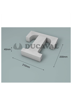 Letra T corcho 200X40mm  Disfraces Ducaval
