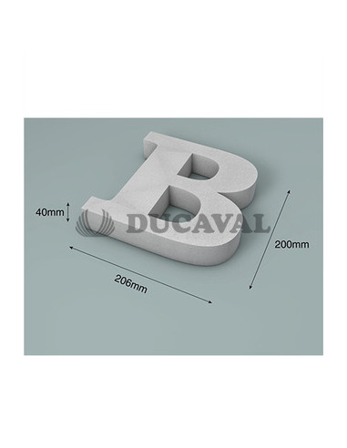 Letra B corcho 200X40mm  Ducaval envios 24/48 horas