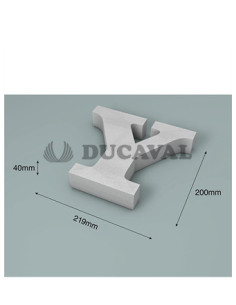 Letra Y corcho 200X40mm  Disfraces Ducaval