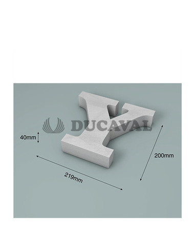 Letra Y corcho 200X40mm  Disfraces Ducaval