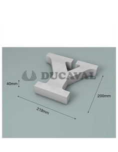 Letra Y corcho 200X40mm  Disfraces Ducaval